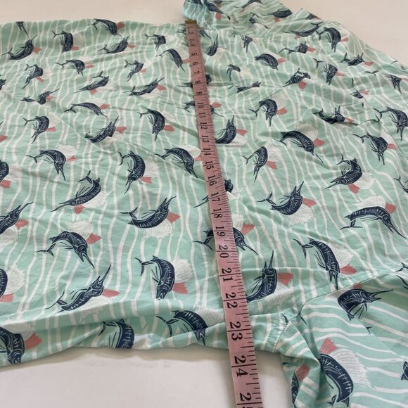 VINEYARD VINES Murray Shirt Men's Large All Over Fish Print Hawaiian Tropical‎ - Picture 7 of 9